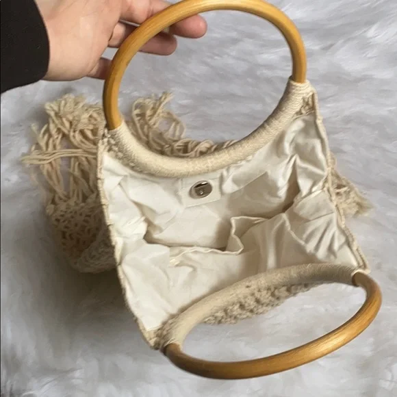 Macramé boho handbag - Picture 4 of 6